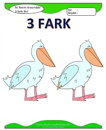 İki Resim Arasındaki Farkı Bul Etkinliği